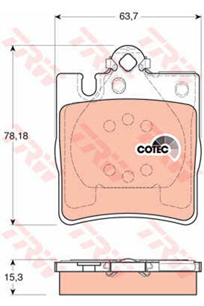 TRW Set plăcuțe de frână, frână pe disc GDB1334