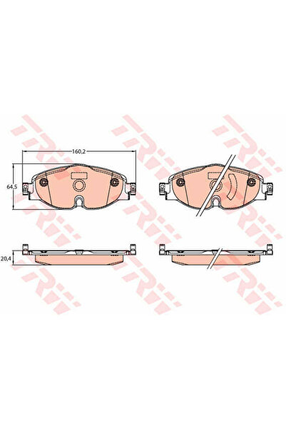 TRW Set de plăcuțe de frână, frână pe disc GDB2143