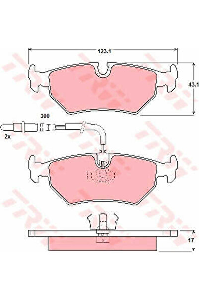 TRW Σετ τακάκια φρένων, δισκόφρενο GDB1258