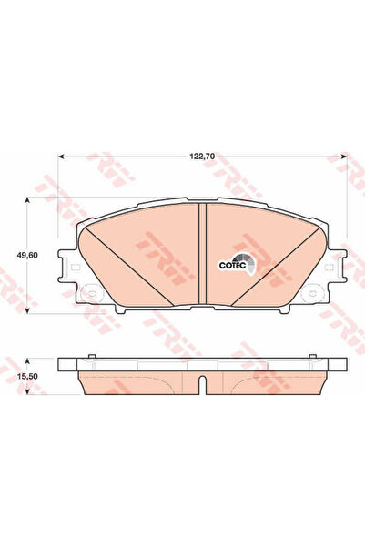 TRW Σετ τακάκια φρένων, δισκόφρενο Gdb4173 Toyota Corolla Limousine/Prius/Pri...