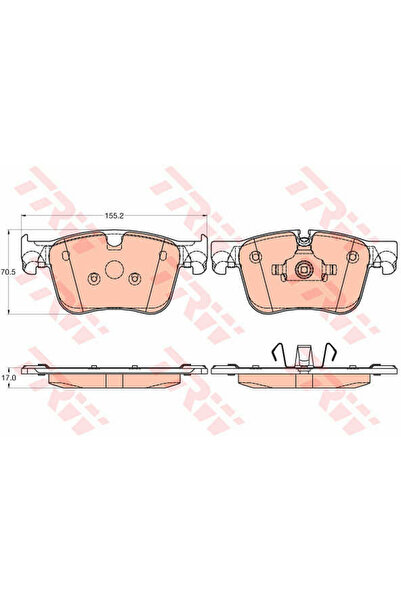 TRW Σετ τακάκια φρένων, δισκόφρενο GDB2035