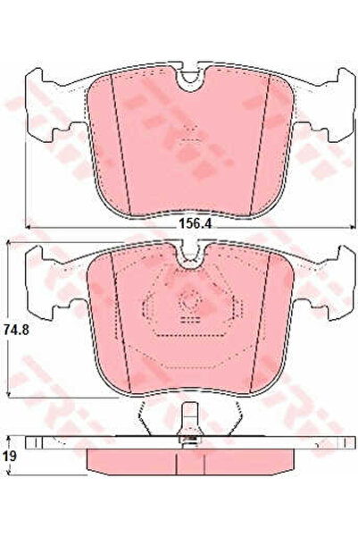 TRW Set plăcuțe de frână, frână pe disc GDB1118