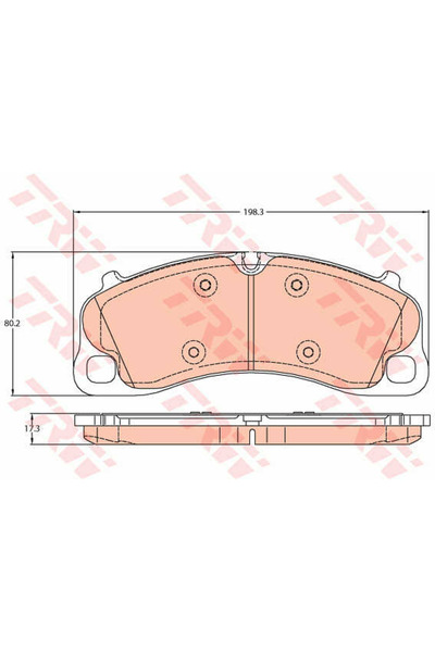TRW Set plăcuțe de frână, frână pe disc GDB2089