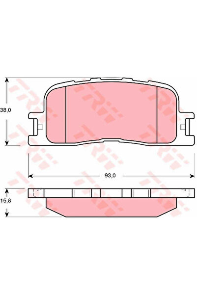 TRW Set plăcuțe de frână, frână pe disc GDB3374