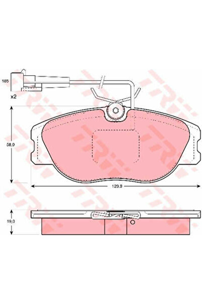 TRW Σετ Placute Frana, Frana Disc Gdb1058 Alfa Romeo 155/Gtv/Spider Fiat Coup...