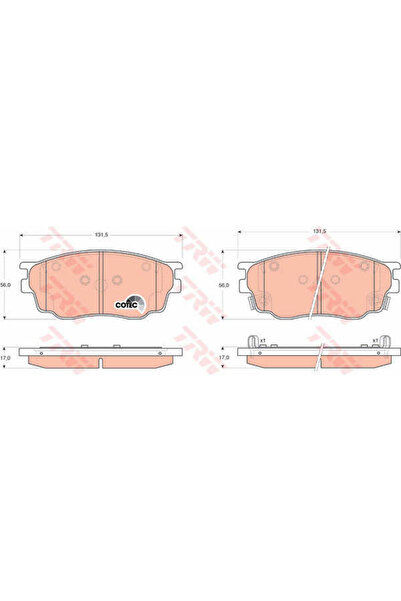 TRW Set plăcuțe de frână, frână pe disc GDB3309