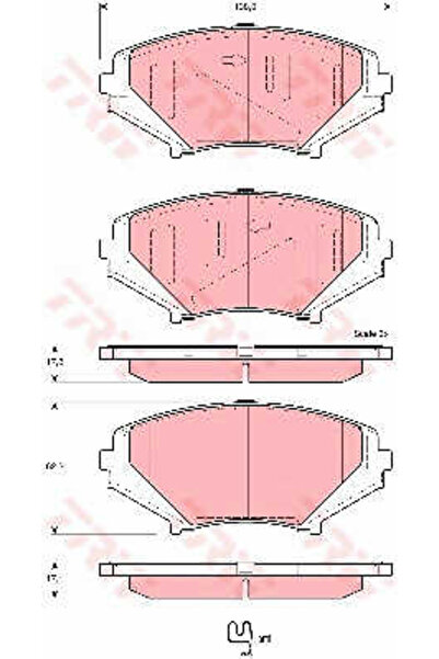 TRW Set plăcuțe de frână, frână pe disc GDB3356