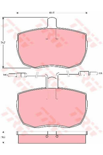 TRW Brake pad set, disc brake GDB342