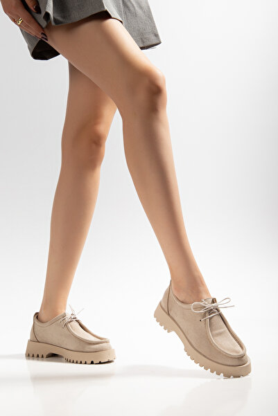 TUANA TARZ Women's Leather High-Sole Lace-Up Casual Shoes