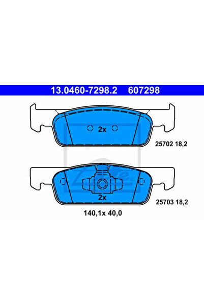 Ate Set plăcuțe de frână, frână pe disc 13.0460-7298.2