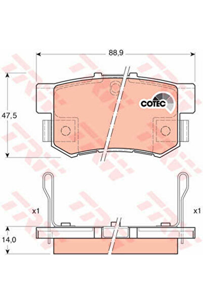 TRW Set plăcuțe de frână, frână pe disc GDB3175