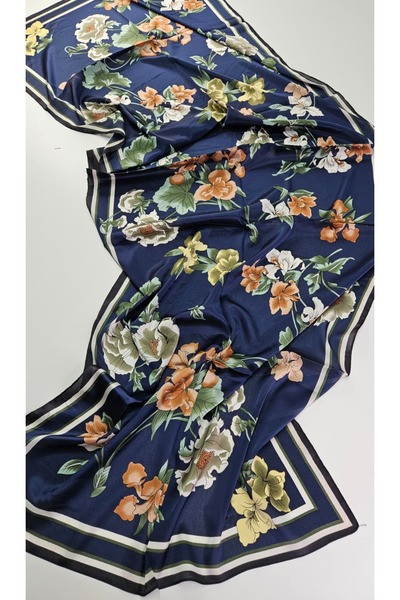 Shiva Scarfs New Season Flower Pattern Voile Silk Shawl Accessory Foulard Sil...