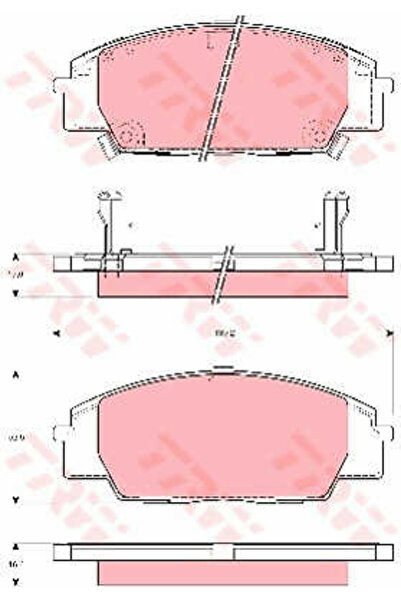 TRW Set plăcuțe de frână, frână pe disc GDB3250
