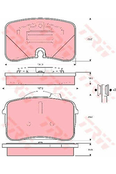 TRW Set of brake pads, disc brake GDB961