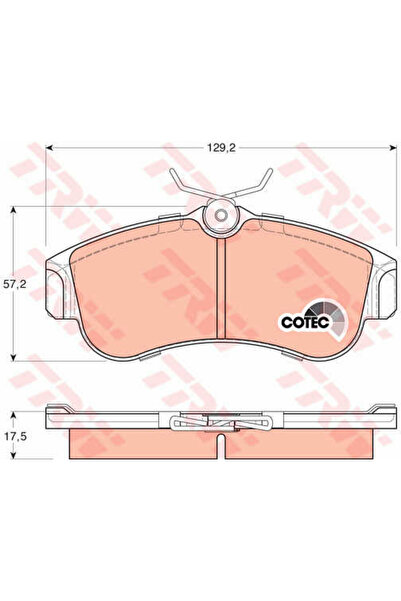 TRW Set plăcuțe de frână, frână pe disc GDB848