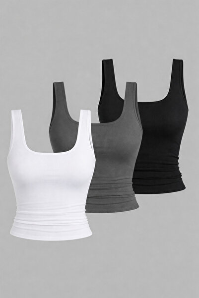 NERTH STYLE Women's 3-Piece Set Corded Fabric Cotton Basic Blouse