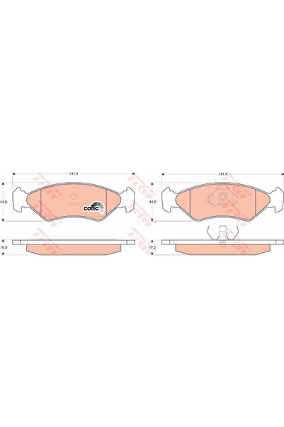 TRW Brake pad set, disc brake GDB953