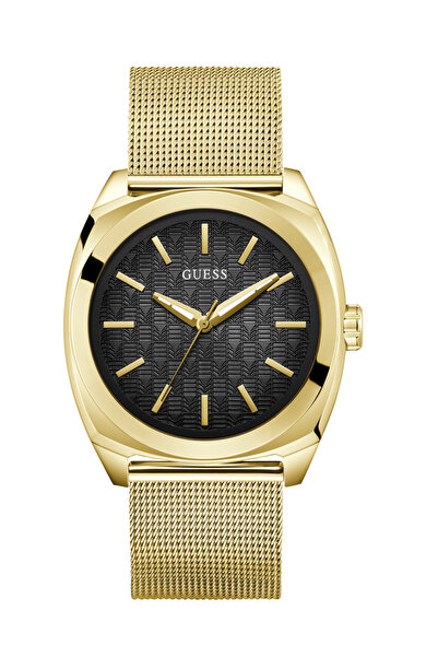 Guess ساعة رجالية تناظرية مطلية بالذهب