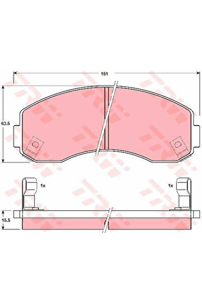 TRW Set plăcuțe de frână, frână pe disc GDB3145