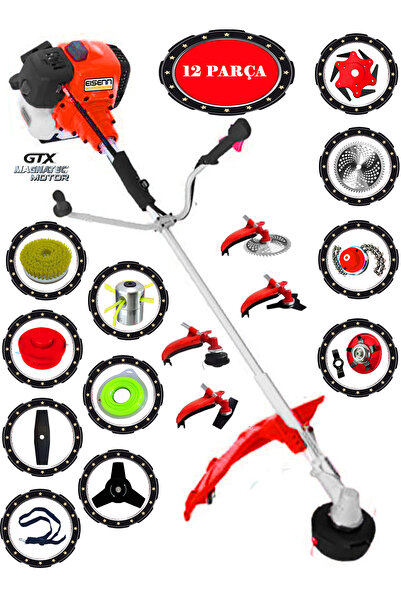 EISEnn German ZENTROX-12 F920 Yan Tipi Benzinli Ot Çalı Çim Biçme Tırpanı+ 12...