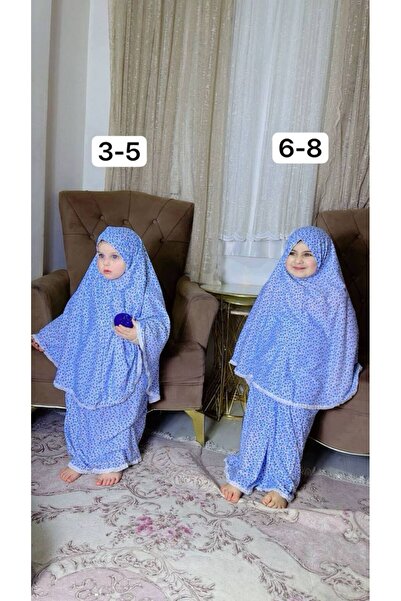 ALDAIYR 2Pcs Children's Prayer Dress Cotton Fabric
