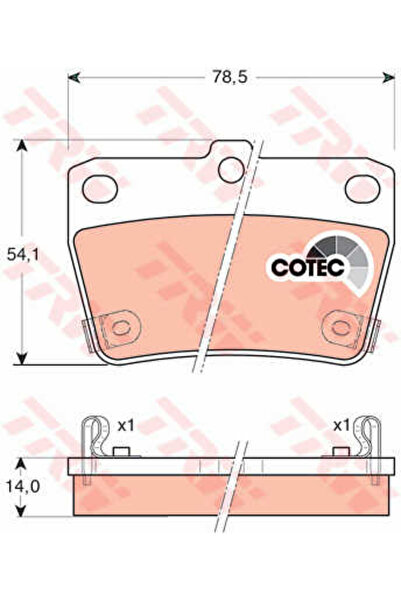 TRW Set plăcuțe de frână, frână cu disc GDB3279