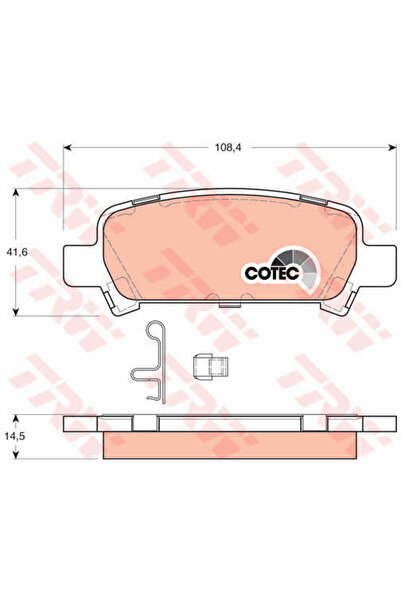 TRW Σετ τακάκια φρένων, δισκόφρενο GDB3223