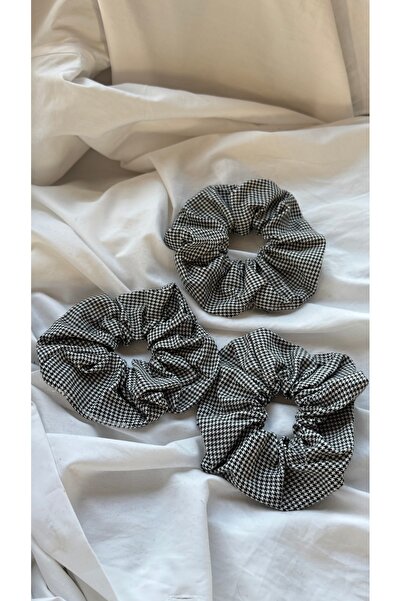 YOYYO 3-Pack Gingham Patterned Rubber Bands - Stylish and Vibrant Scrunchie H...