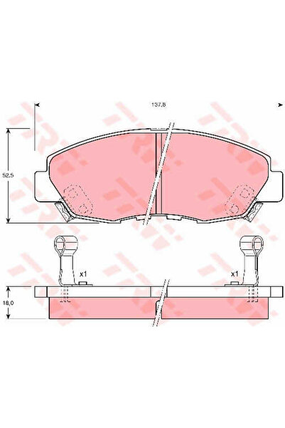 TRW Set de plăcuțe de frână, frână pe disc GDB894