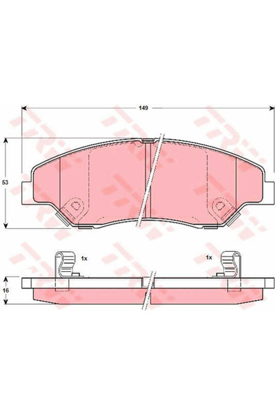 TRW Set plăcuțe de frână, frână pe disc GDB3241