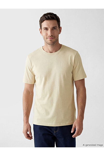 LC Waikiki Ozmarka New Season Crew Neck Men's Combed Cotton T-Shirt