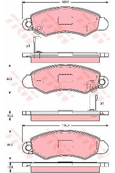 TRW Set plăcuțe de frână, frână pe disc GDB3215
