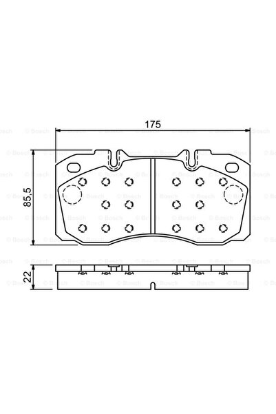 Bosch Σετ τακάκια φρένων, δισκόφρενο 0 986 494 257