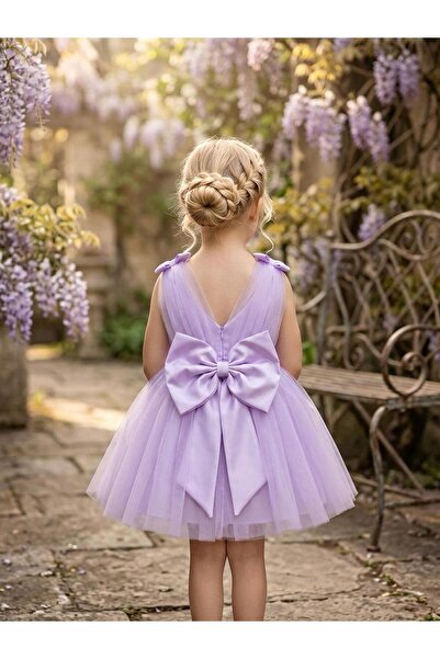 BİLGEN Style Рокля за специални поводи с панделка на раменете за момичета за ...