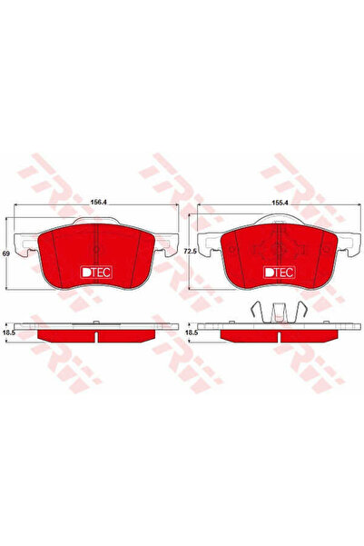 TRW Set plăcuțe de frână, frână cu disc GDB1388DTE