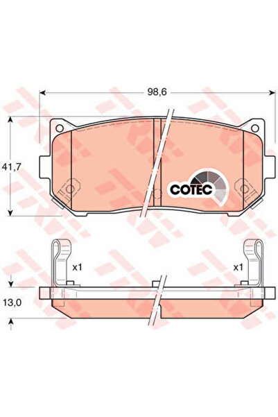 TRW Set plăcuțe de frână, frână pe disc GDB3203