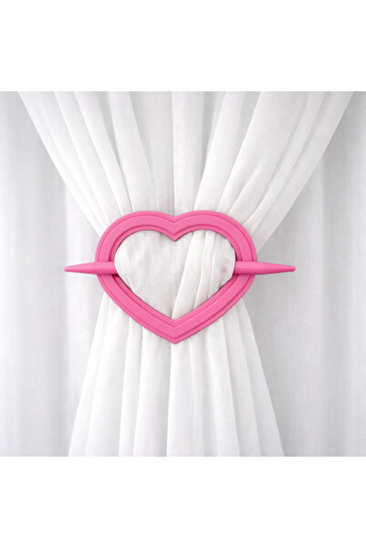 Modulab3D Dekorasyon Kalp Şeklinde Perde Toplayıcı Tokası 2’li Set – Dekorati...