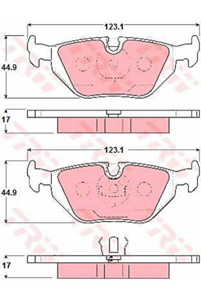 TRW Set plăcuțe de frână, frână pe disc GDB1343