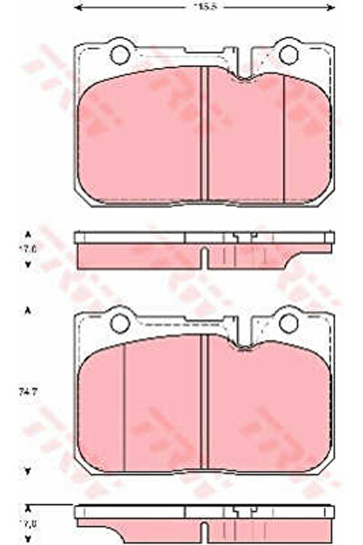 TRW Set plăcuțe de frână, frână pe disc GDB3226