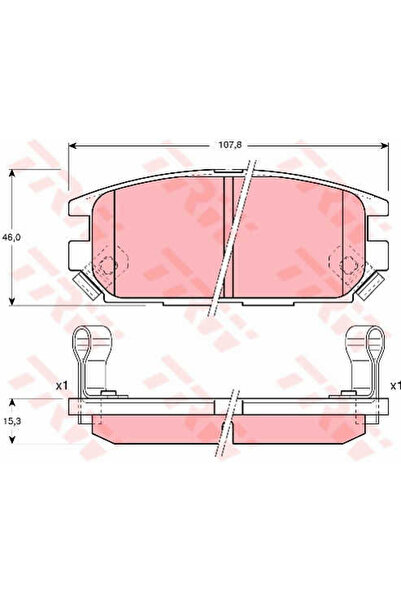 TRW Set plăcuțe de frână, frână pe disc GDB3199