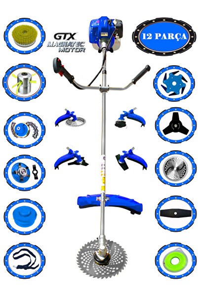 EISEnn German KRAFTEX-12 9600 Seri Yan Tipi Benzinli Ot Çalı Çim Biçme Tırpan...