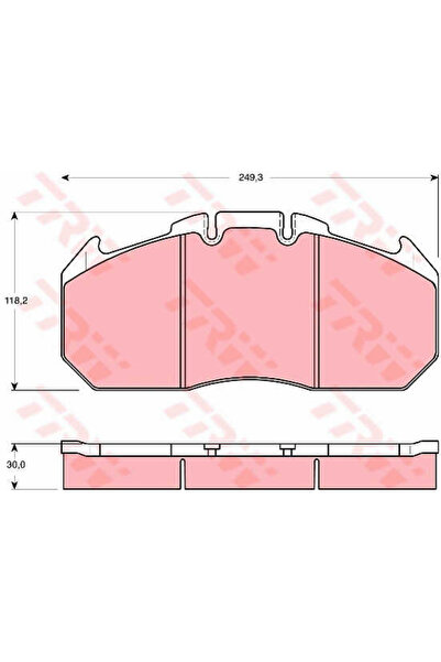 TRW Σετ τακάκια φρένων, δισκόφρενο Gdb5086 Erf Ecl/Ecm/Ect Irisbus Access Bus...
