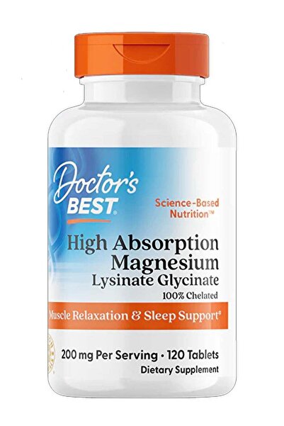 Doctor's Best High Absorption Magnesium from Glycinate Lysinate, 200 mg,
