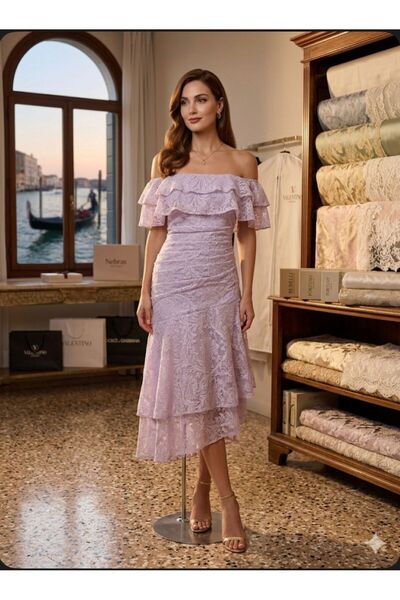 Pyramid masterpieces فستان نساىي قصير ميد للسن المحير