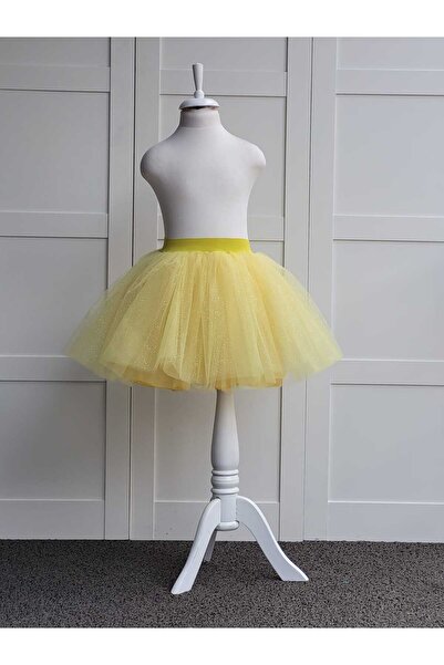 Handmade Kız Çocuk Sarı Tütü Etek