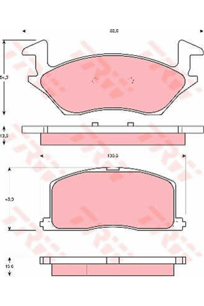 TRW Σετ τακάκια φρένων, δισκόφρενο GDB878
