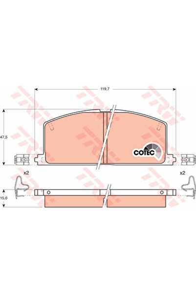 TRW Set plăcuțe de frână, frână cu disc GDB323
