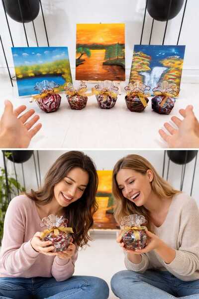 OEM Set of 5 Premium Gift Boxes With Scarf for Women, Ideal for March 8, Chri...