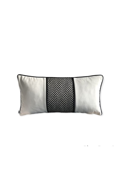 BEAUTY OF THE HOUSE Black & White Collection Biyeli Bel Kırlent Kılıfı
