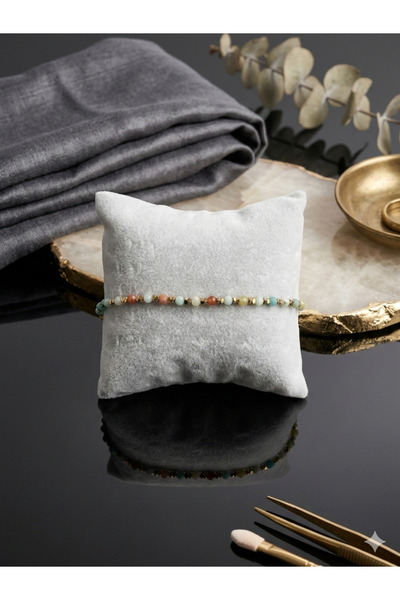 Zihintaşı Atölyesi Akuamarin 4mm Natural Stone Handmade Bracelet